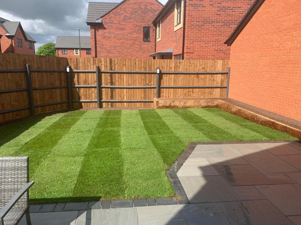 New build landscape garden makeover, landscaping project at Bloor Homes, Blythe Valley in Hockley Heath, Solihull - Oakland Group.
