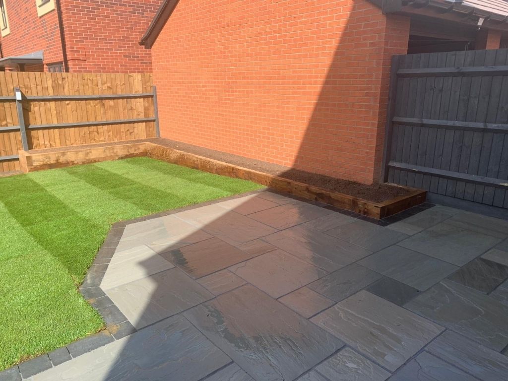 New build landscape garden makeover, landscaping project at Bloor Homes, Blythe Valley in Hockley Heath, Solihull - Oakland Group.