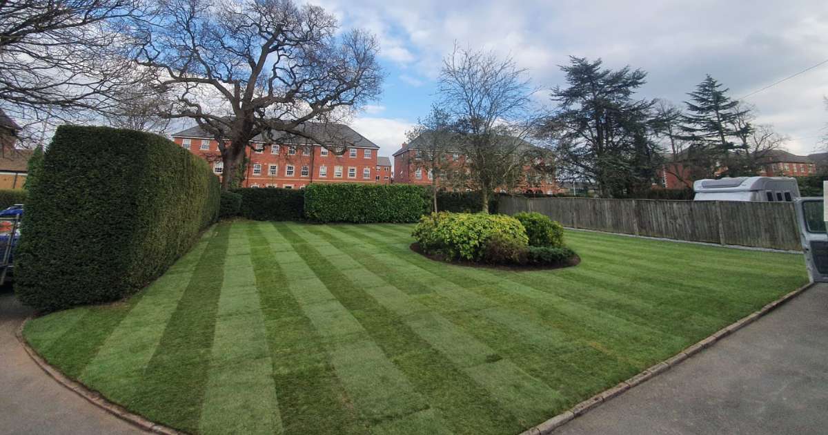 Professional grounds maintenance, new lawn turf replacement works completed - Oakland Group, Outdoor Grounds Maintenance Services.